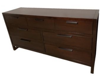 Casana Furniture 7- Drawer Dresser W Gunmetal Pulls