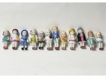 Vintage Japanese Bisque Porcelain Penny Dolls