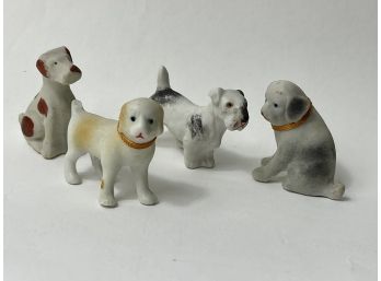 1920s Miniature Doll House Bisque Dog Figurines