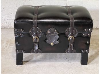 Small Faux Leather Storage Chest