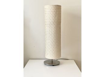 Cylindrical Cane Table Lamp