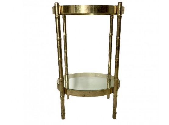 MCM Brass And Glass Bamboo Side Table By Bernie Burge 15' X 20'