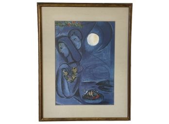 Vintage Chagall Print 'Saint Jean Cap- Ferrat' 15' X 19'
