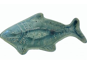 Large Vintage Studio Pottery Fish Platter 20'