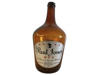 Vintage One Gallon Bottle Paul Jones Rye Glass Bank