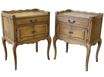 Pair Of Vintage Colonial Manufacturing Company French Provincial Nightstands 21' X 15' X 27'