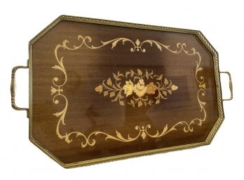Vintage Sorrento Italy Inlaid Wood Serving Tray
