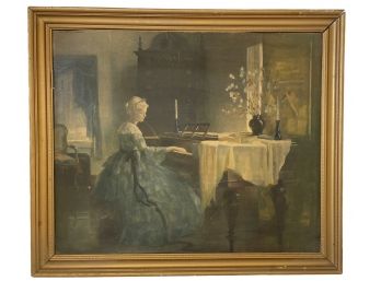 Antique Paint Lady Print By Marguerite Pearson 34' X 29'