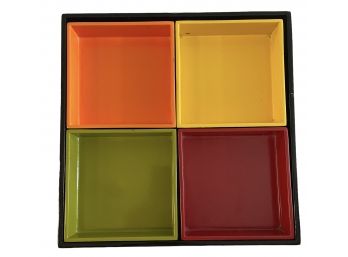 Square Laquered Tray Set