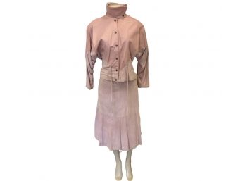 Vintage Pink 1980 Ultra Suede Outfit