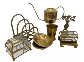 Collection Of Vintage Brass Accessories