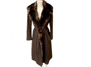 Custom Made Vintage Fur Lined Trenchcoat