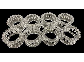 Eight Cut Crystal Napkin Rings