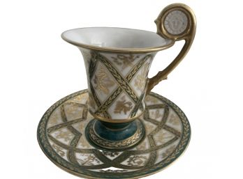Antique Meissen Tea Cup And Saucer
