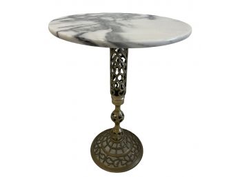 Antique Marble And Brass Accent / Plant Table 12' X 16'