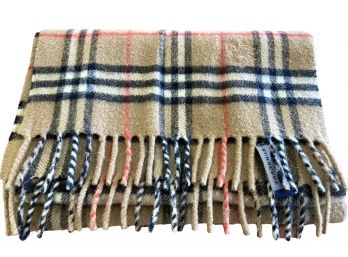 Vintage Burberry Classic Wool Scarf