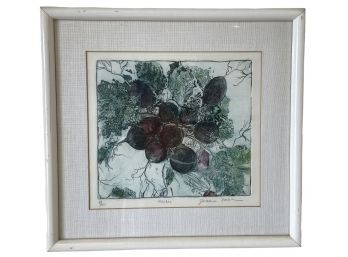 Watercolor Lithograph Of Radishes By Joanne Grace 15' X 14'