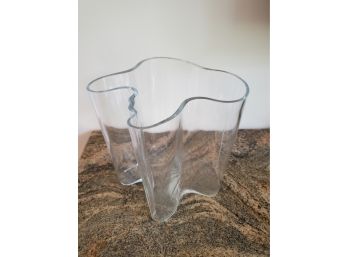 Alvar Aalto Clear Glass Vase