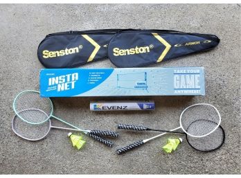 NEW! Senston Badminton Set With Pop Up Insta Net