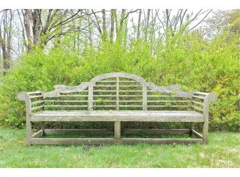 Incredible! 8 Ft. 6 In. Country Casual Weathered Teak Lutyens Garden Bench