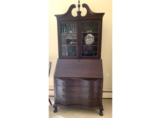 Vintage Federal Style Fall Front Secretary Desk