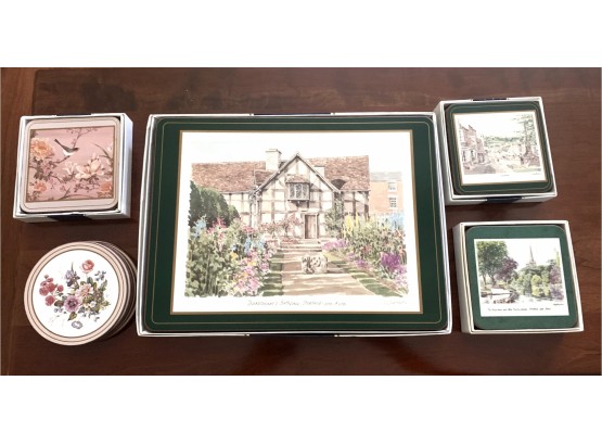 Boxed Set Of Pimpernel & The English Life Group Of Coasters & Placemats