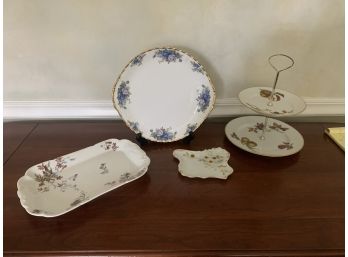Royal Albert, Royal Worcester, And Limoges Serving Pieces - Six Piieces