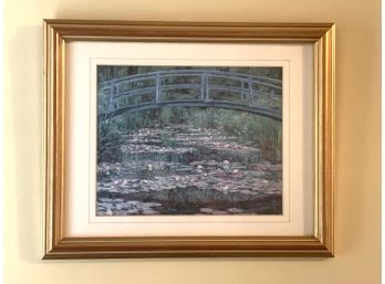 Claude Monet Print, Foot Bridge Over Water Lilys