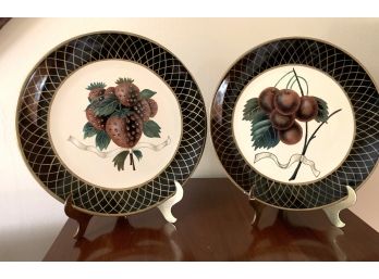 Pair Raymond Waiters Decorative Fruit Plates