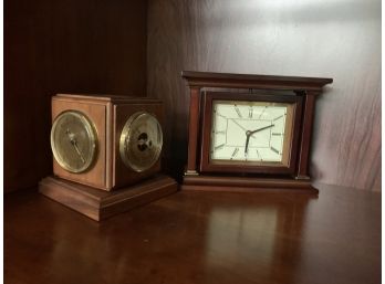 Decorative Barometer & A Table Clock