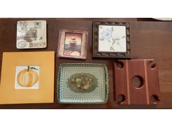 Trivets & Dishes -Ceramic And Wood