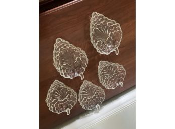 Grape Clear Glass Plates & Dishes -10 Pieces