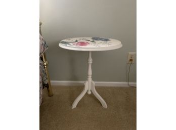 Vintage Oval Painted Side Table