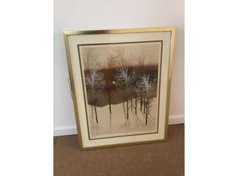 Signed Silkscreen By Trasher 'Tree Shadows' With Certificate Of Authenticity