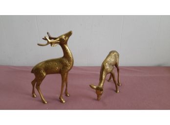 Brass Deer Figures