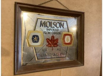 Molson Imported From Canada Beer Ale Framed Mirror Poster
