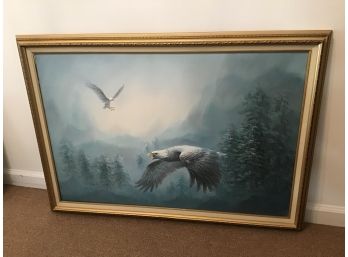 Signed Eagles Painting