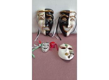 Theater Mask Lot Of 4