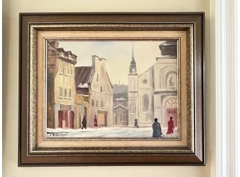 'Vieux Montreal' By Louis Boekhout Signed Painting