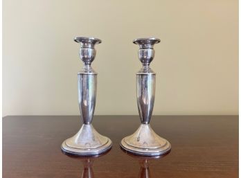 Pair Of Sterling Silver Candlesticks By Towle