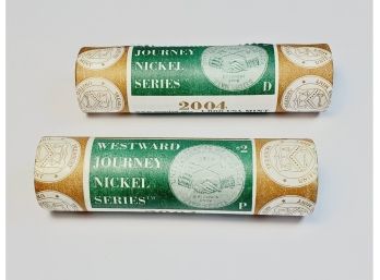 Uncirculated 2004 Westward Journey Peace Nickel Rolls P And D (first Issue) In Gov. Box