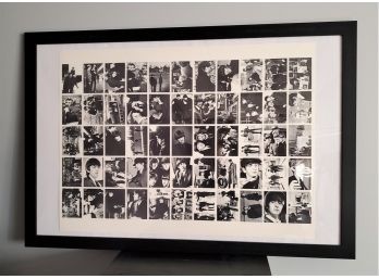 TOPPS 1964  Uncut Card  Sheet Of The Beatles 'A Hard Days Night' Framed
