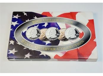 2002 24kt Gold Plated State Quarter Uncirculated Set