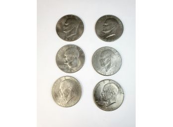 6 Eisenhower Dollars (71,74,(2)76,(2)78)