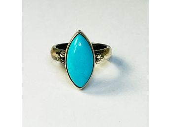 Vintage Sterling Silver Turquoise Color Stone Ring