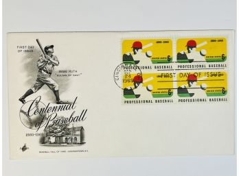 1969 First Day Cover  Pro Baseball Stamp And Envelope