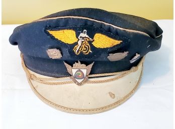 Vintage 1954 AMA Gypsy Tour American Motorcycle Association Hat With Pins