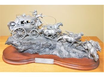 Intricate Flat Out For Red River Station Limited Edition Pewter Sculpture By Michael Boyett 530/2500