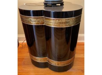 A Clover Shaped Side Table With Brass Detail  2 0f 2