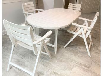 Triconfort Table And Four  Chairs Made In France - High Quality Resin
